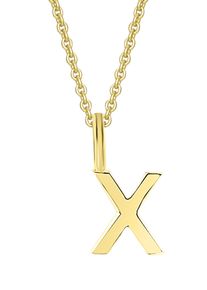 Kettenanh&auml;nger ONE ELEMENT "Buchstabe X Buchstaben Anh&auml;nger aus 333 Gelbgold", gold, Schmuckanh&auml;nger, Damen, Gelbgold 333, Kettenanh&auml;nger