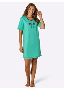 w&auml;schepur Sleepshirt W&Auml;SCHEPUR "Sleepshirts", Damen, Gr. 44/46, Normalgr&ouml;&szlig;en, anthrazit, meliert, blaugr&uuml;n, 100% Baumwolle, Doppelpack-Farbe anthrazit-meliert:52% Baumwolle, 48% Polyester, Doppelpack-Farbe grau-meliert:88% Baumwolle, 12% Polyester, unifarben, Kleider Sleepshirt