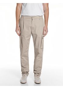 Chinohose Replay "Adhann", Herren, Gr. 34, L&auml;nge 30, khaki, Twill, Obermaterial: 97% Baumwolle, 3% Elasthan, unifarben, lang, Hosen Chinohose, aus Twill mit Cargotaschen, Tapered Fit