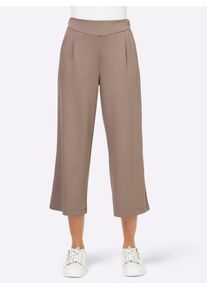 CR&Eacute;ATION L Culotte CREATION L, Damen, Gr. 46, Normalgr&ouml;&szlig;en, grau (taupe), 50% Modal, 44% Polyester, 6% Elasthan, unifarben, 7/8-L&auml;nge, Hosen Culotte