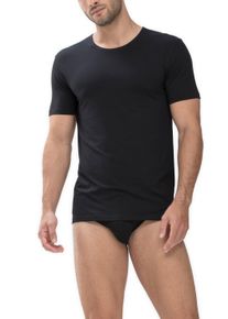 Unterziehshirt Mey "Dry Cotton", Damen, Gr. 4 (S), N-Gr, schwarz, Single Jersey, Obermaterial: 57% Baumwolle, 38% Polyester, 5% Elasthan, unifarben, normal, Rundhals, Unterhemden Unterziehshirt, mit Rundhalsausschnitt