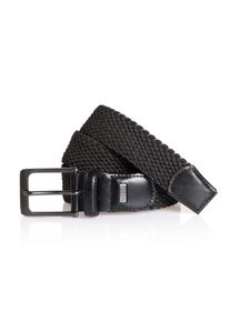 Lederg&uuml;rtel MONTI "MONZA", Herren, Gr. 105, schwarz (schwarz, grau), Materialmix, G&uuml;rtel Lederg&uuml;rtel, strukturierte Optik, modern