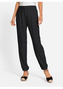 Webhose Inspirationen, Damen, Gr. 46, Normalgr&ouml;&szlig;en, schwarz, 95% Polyester, 5% Elasthan, unifarben, lang, Hosen Webhose