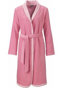 Damenbademantel Egeria "Calea, ideal f&uuml;r Sauna & Spa, Hotelbademantel, Morgenmantel" Gr. L, rosa, L:105cm, Walkfrottee, Hausm&auml;ntel, Damenbademantel, mit Schalkragen, farblich abgesetzt, 100 % Baumwolle