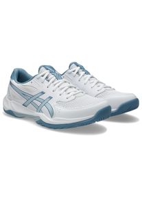 Hallenschuh asics "GEL-ROCKET 12", Damen, Gr. 49, wei&szlig;, cool grau, Textil, Schuhe Hallenschuh, besonders geeignet f&uuml;r Handball und Volleyball