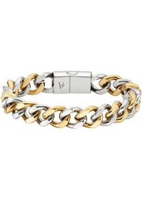 Edelstahlarmband Bruno Banani "Schmuck", gold (edelstahlfarben, gelbgoldfarben), Armb&auml;nder, Damen, 21cm, Edelstahl, Edelstahlarmband