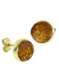 Paar Ohrstecker OSTSEE-SCHMUCK "- Frouke 10 mm - Gold 333/000 - Bernstein" Gr. 11, gold (gold 333, goldfarben, gelb), Ohrringe, Damen, Gelbgold 333, Paar Ohrstecker