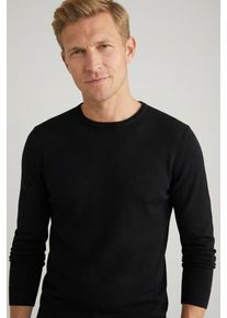 JOOP! Rundhalspullover JOOP "Denny", Herren, Gr. M, dunkelblau, Strick, Obermaterial: 100% Wolle, unifarben, regular fit normal, Rundhals, elastischer Bund, Pullover Rundhalspullover