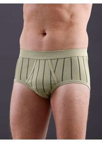 w&auml;schepur Slip W&Auml;SCHEPUR, Herren, Gr. 7, 2 Stk., gr&uuml;n (khaki, gestreift), 75% Baumwolle, 25% Polyester, Unterhosen Slip