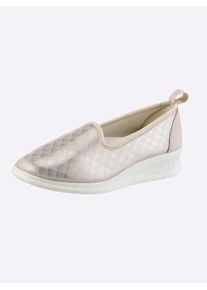 Slipper CLASSIC, Damen, Gr. 40, beige, kariert, Textil, Schuhe Slipper