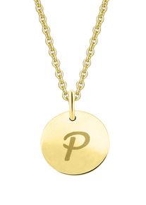 Kettenanh&auml;nger ONE ELEMENT "Buchstabe P Buchstaben Anh&auml;nger aus 333 Gelbgold &Oslash; 11,0 mm", gold, Schmuckanh&auml;nger, Damen, Gelbgold 333, Kettenanh&auml;nger