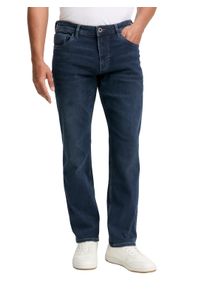 Straight-Jeans Tom Tailor, Herren, Gr. 34, L&auml;nge 32, blau (schwarz stone blau schwarz denim32), Denim/Jeans, Obermaterial: 92% Baumwolle, 6% Polyester, 2% Elasthan, unifarben, straight fit kn&ouml;chellang, Jeans Straight-Jeans, im Five-Pocket Style