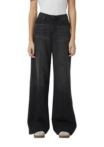 Weite Jeans s.Oliver, Damen, Gr. 46, L&auml;nge 30, anthrazit, Denim/Jeans, Obermaterial: 73% Lyocell, 27% Baumwolle, unifarben, weit lang, Jeans Weite Jeans, im Five-Pocket Style