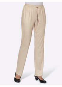 Jerseyhose Classic Basics, Damen, Gr. 46, Normalgr&ouml;&szlig;en, beige (sand), 100% Polyester, unifarben, lang, Hosen Jerseyhose