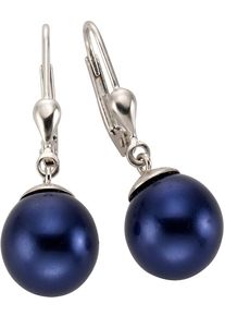 Paar Ohrh&auml;nger Firetti "Schmuck Geschenk Ohrschmuck Patentbrisur Perle", bunt (silberfarben, blau), Ohrringe, Damen, 10mm, Perlen Silber 925 (Sterlingsilber), Perlen, Silber 925 (Sterlingsilber), Paar Ohrh&auml;nger, mit Muschelkernperle