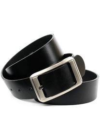 Lederg&uuml;rtel Anthoni Crown, Damen, Gr. 90, schwarz, Leder, unifarben, G&uuml;rtel Lederg&uuml;rtel, Jeansg&uuml;rtel mit silberfarbener Schlie&szlig;e