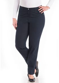 Chinohose KjBRAND "Betty Chino", Damen, Gr. 46 (23), K-Gr, blau (dunkelblau), Web, Obermaterial: 60% Baumwolle, 37% Polyamid, 3% Elasthan, bequem kn&ouml;chellang, Hosen Chinohose, mit Komfortbund