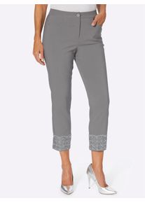 7/8-Hose Classic Basics, Damen, Gr. 46, Normalgr&ouml;&szlig;en, grau, 72% Viskose, 25% Polyamid, 3% Elasthan, unifarben, 7/8-L&auml;nge, Hosen 7/8-Hose