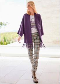 Langarmshirt Heine "Shirt", Damen, Gr. 44, beige (ecru), 95% Baumwolle, 5% Elasthan, bedruckt, gemustert, mehrfarbig, Rundhals, Shirts Langarmshirt