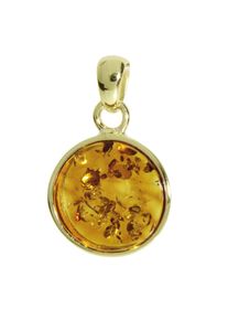 Kettenanh&auml;nger OSTSEE-SCHMUCK "- Classic 16 mm - Gold 333/000 - Bernstein" Gr. 29, gold (gold 333, goldfarben, gelb), Schmuckanh&auml;nger, Damen, Gelbgold 333, Kettenanh&auml;nger