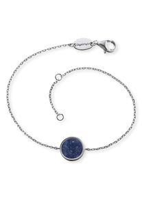 Silberarmband Engelsrufer "POWERFUL STONE LAPISLAZULI", bunt (silberfarben, blau, blau), Armb&auml;nder, Damen, 19cm, Silber 925 (Sterlingsilber), Silberarmband, mit Zirkonia (synth.)