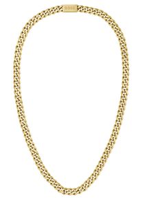 Kette ohne Anh&auml;nger BOSS "Schmuck Edelstahl Halsschmuck Panzerkette CHAIN FOR HIM", gold (gelbgoldfarben), Halsketten, Herren, Edelstahl, L: 60 B: 8,9mm, Kette ohne Anh&auml;nger, B:8,9mm