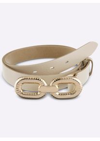 Lederg&uuml;rtel Heine, Damen, Gr. 105, elfenbein, G&uuml;rtel Lederg&uuml;rtel