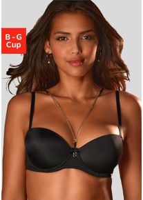 Schalen-BH JETTE, Damen, Gr. 75, Cup E, schwarz, Microtouch, Obermaterial: 82% Polyamid (TACTEL), 18% Elasthan (LYCRA), BHs Schalen-BH, mit extravagantem Schmuckteil, sexy Dessous