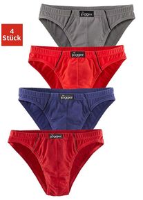 Slip Le Jogger "Minislip", Herren, Gr. 9, 4 Stk., bunt, Jersey, Obermaterial: 95% Baumwolle, 5% Elasthan, unifarben, k&ouml;rpernah, Unterhosen Slip, knappe Form, sch&ouml;ne Farben mit kontrastfarbenen Pipings