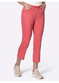 Caprihose Heine, Damen, Gr. 46, Normalgr&ouml;&szlig;en, koralle, 72% Baumwolle, 25% Polyester, 3% Elasthan, unifarben, Hosen Caprihose