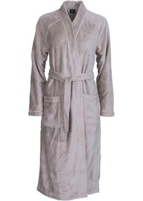 WEWO-Fashion Damenbademantel WEWO FASHION "5000" Gr. XXL, grau (stone), L:120cm, Wellsoft-Microfaser, Hausm&auml;ntel, Damenbademantel, kuschelig weich