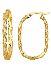 Paar Creolen Lady, silber (silber vergoldet 925), Ohrringe, Damen, Paar Creolen