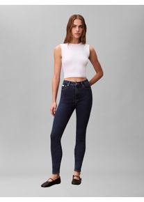 Skinny-fit-Jeans Calvin Klein Jeans, Damen, Gr. 34, L&auml;nge 34, winter storm, Denim/Jeans, Obermaterial: 78% Baumwolle, 20% Polyester, 2% Elasthan, skinny fit lang, Jeans Skinny-fit-Jeans, skinny fit