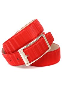 Lederg&uuml;rtel Anthoni Crown, Damen, Gr. 95, rot, Leder, G&uuml;rtel Lederg&uuml;rtel, in schillernder 3D-Optik