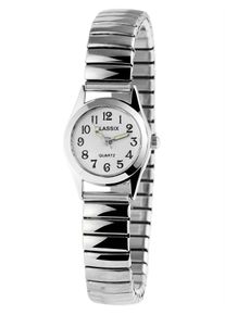 Quarzuhr Lady, silber (silberfarben), Armbanduhren, Damen, Quarzuhr