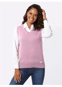 Pullunder Casual Looks "Pullunder", Damen, Gr. 50, rosa (altros&eacute;), 50% Baumwolle, 50% Polyacryl, unifarben, Pullover Pullunder