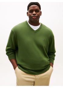 Tommy Hilfiger Big & Tall V-Ausschnitt-Pullover "BT-ESSENTIAL COTTON", Herren, Gr. 5XL, mountain pine, Strick, Obermaterial: 100% Baumwolle, TOMMY HILFIGER BIG & TALL, normal normal, V-Ausschnitt, Rippb&uuml;ndchen, Pullover V-Ausschnitt-Pullover, Gro&szlig;e Gr&ouml;&szlig;en, normale Passform