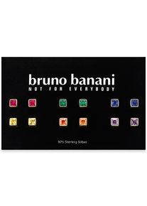 Ohrstecker-Set Bruno Banani "Mulitpack Schmuck Geschenk Silber 925 Ohrschmuckset Regenbogen", gold (gelbgoldfarben, mehrfarbig, mehrfarbig), Ohrringe, Damen, Silber 925 (Sterlingsilber), Ohrstecker-Set, mit Zirkonia (synth.)