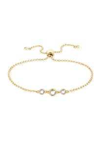 Armband Tamaris "Schmuck Geschenk Silber 925 Armkette Tiny Glimmer", gold (gelbgoldfarben, kristallwei&szlig;, kristallwei&szlig;), Armb&auml;nder, Damen, 22cm, Silber 925 (Sterlingsilber), Armband, mit Zirkonia (synth.)