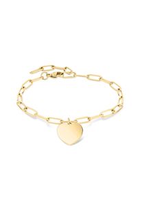 Armband Liebeskind Berlin "Schmuck Edelstahl Armkette My Heart Herz", gold (gelbgoldfarben), Armb&auml;nder, Damen, 20cm, Edelstahl, Armband
