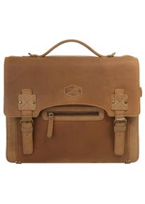 Aktentasche Landleder, Gr. B/H/T: 38cm x 36cm x 14cm onesize, braun, Leder, used, Taschen Aktentasche, echt Leder