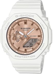 Chronograph Casio G-SHOCK, wei&szlig; (wei&szlig;, ros&egrave;goldfarben), Armbanduhren, Damen, Chronograph, Quarzuhr, Armbanduhr, Damen, Herren, digital, bis 20 bar wasserdicht