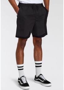 Shorts Vans "MN RANGE SALT WASH RELAXED ELASTIC SHORT", Herren, Gr. XL, N-Gr, schwarz, Obermaterial: 98% Baumwolle, 2% Elasthan, Basic schmal kurz, Hosen Shorts