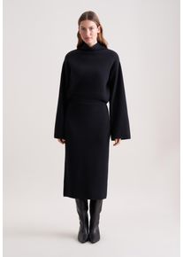 Midirock Seidensticker, Damen, Gr. M, schwarz, 80% Wolle, 15% Polyamid, 5% Kaschmir, unifarben, normal, R&ouml;cke Midirock