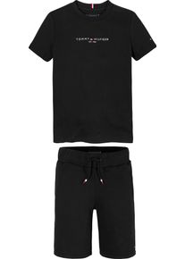 T-Shirt & Shorts Tommy Hilfiger "ESSENTIAL SET", Jungen, Gr. 80, schwarz, Jersey, Obermaterial: 80% Baumwolle, 20% Polyester, unifarben, KOB Set-Artikel T-Shirt & Shorts, mit Logoschriftzug