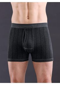 w&auml;schepur Schl&uuml;pfer W&Auml;SCHEPUR, Herren, Gr. 12, 2 Stk., grau (dunkelgrau, gestreift), 75% Baumwolle, 25% Polyester, Unterhosen Schl&uuml;pfer