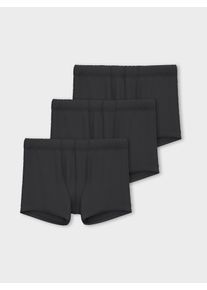 Trunk name it "NKMTIGHTS 3P NOOS", Jungen, Gr. 116, 3 Stk., schwarz, Jersey, Obermaterial: 95% Baumwolle, 5% Elasthan, unifarben, eng, Unterhosen Trunk, normal, Jersey, abgestepptes B&uuml;ndchen