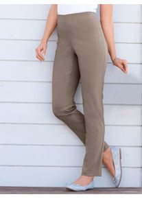 Dehnbund-Hose Stehmann, Damen, Gr. 46, Normalgr&ouml;&szlig;en, grau (taupe), 72% Viskose, 25% Polyamid, 3% Elasthan, unifarben, lang, Hosen Dehnbund-Hose