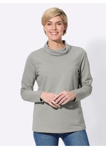 Rollkragenshirt Classic Basics "Rollkragen-Shirt", Damen, Gr. 50, grau (steingrau), 50% Baumwolle, 50% Polyester, unifarben, Shirts Rollkragenshirt