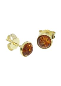 Paar Ohrstecker OSTSEE-SCHMUCK "- Classic 5 mm - Gold 585/000 - Bernstein" Gr. 6, gold (gold 585, goldfarben, gelb), Ohrringe, Damen, Gelbgold 585, Paar Ohrstecker